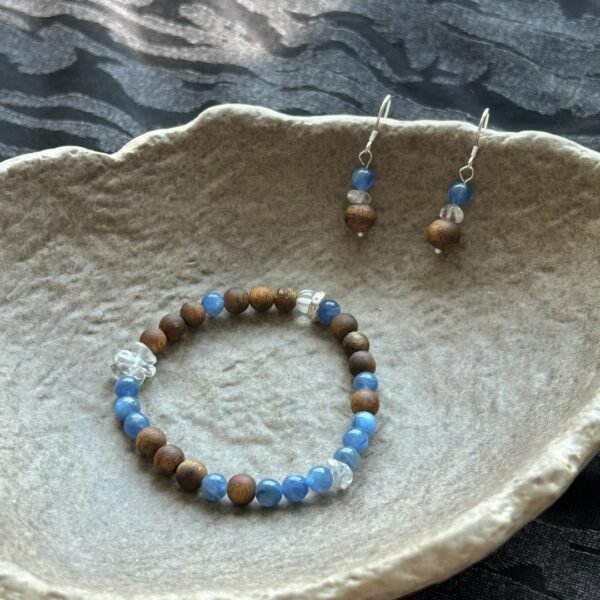 Aloeswood Bead Drop Earrings